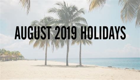 August 2019 Holidays in Cebu: 4 to date and a long .